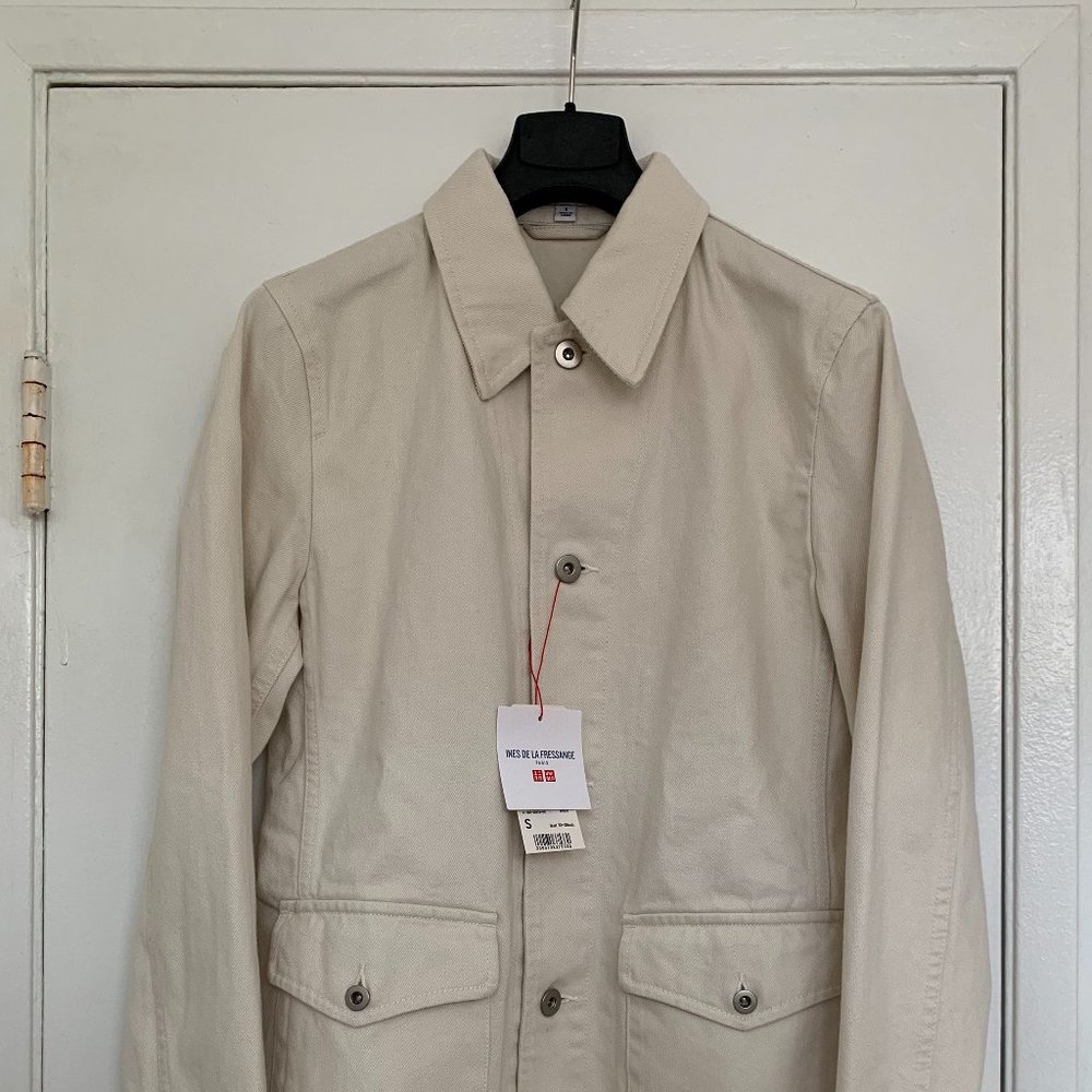 BNWT Ines de la Fressange + UNIQLO White Denim Jacket - Small
